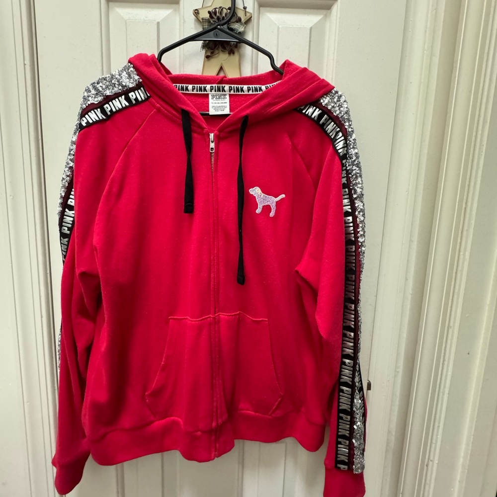 PINK full zip hoodie